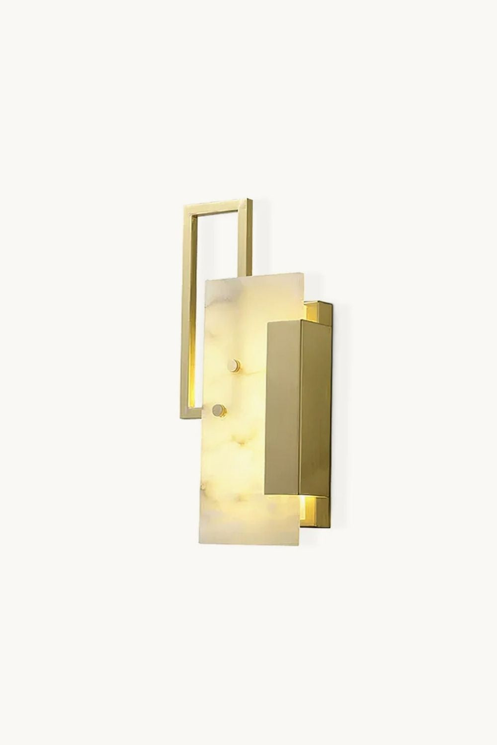 Alabaster Brass Wall Sconce