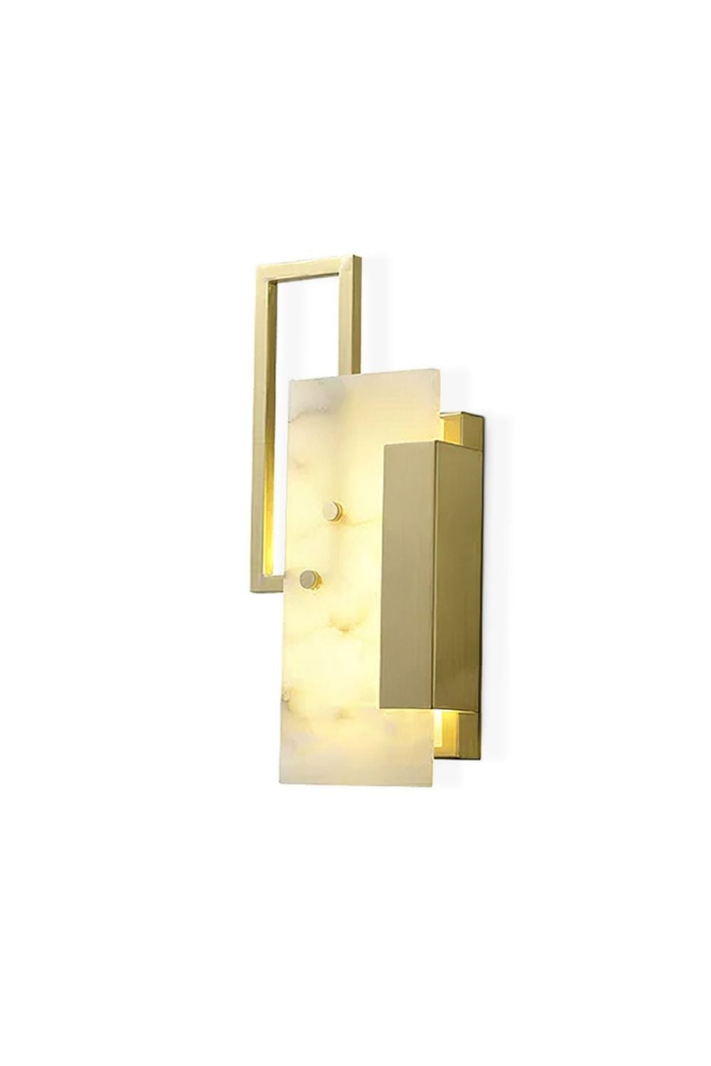 Alabaster Brass Wall Sconce