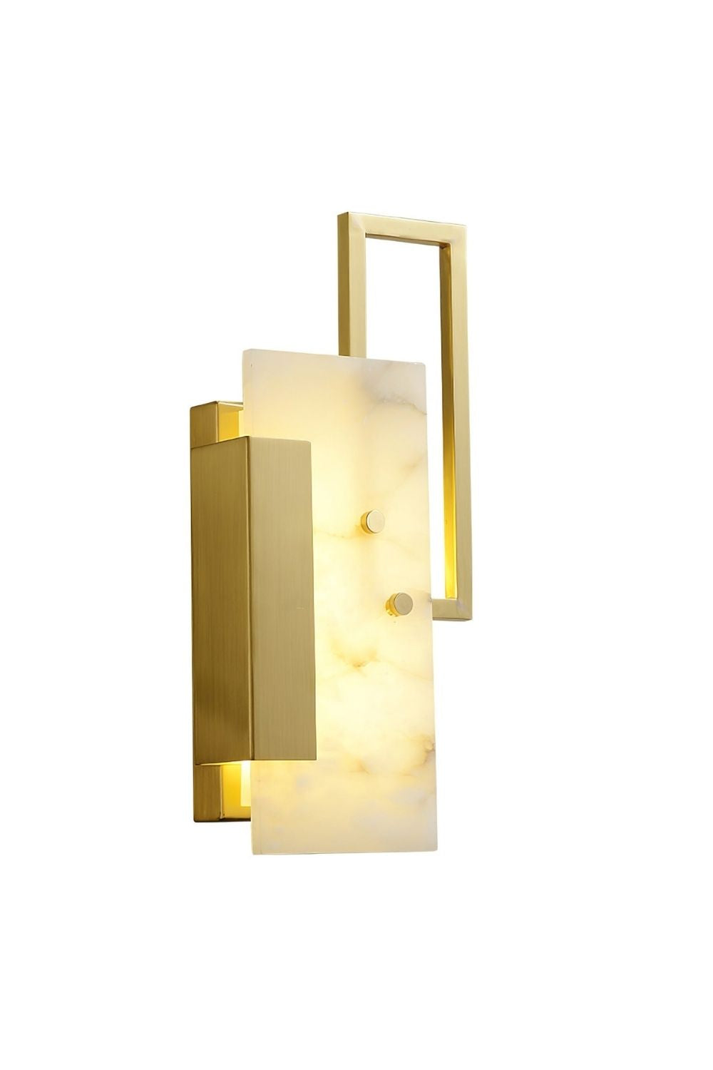 Alabaster Brass Wall Sconce