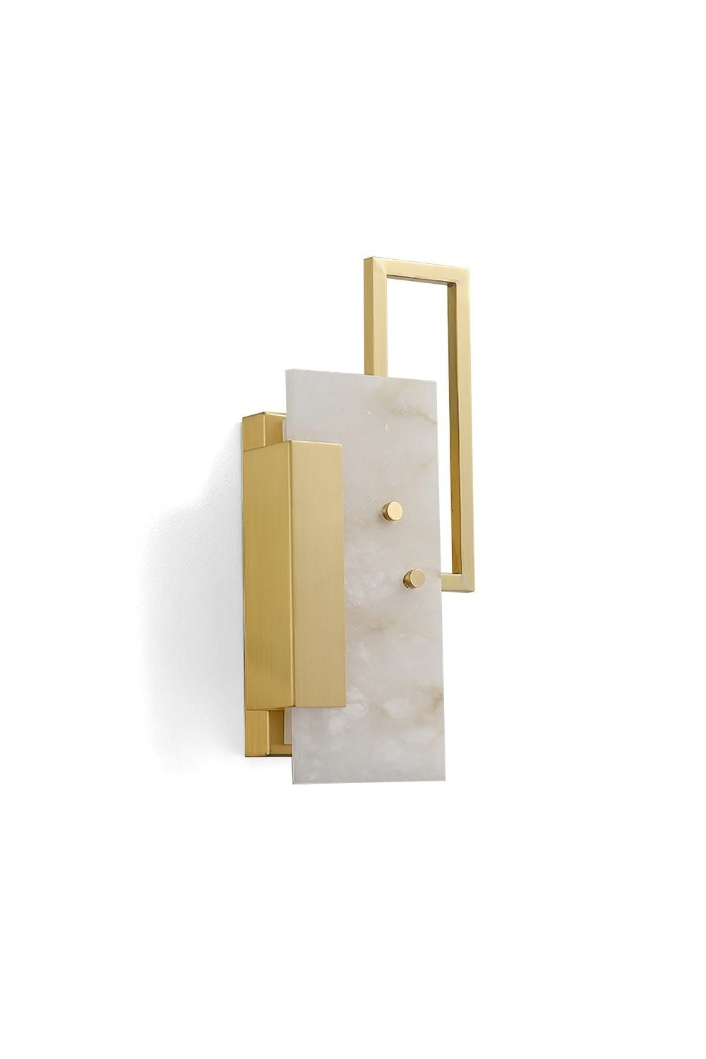 Alabaster Brass Wall Sconce