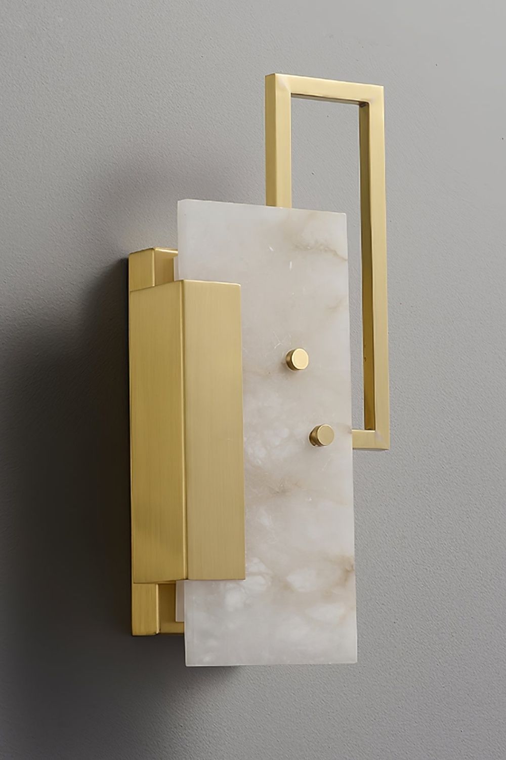 Alabaster Brass Wall Sconce