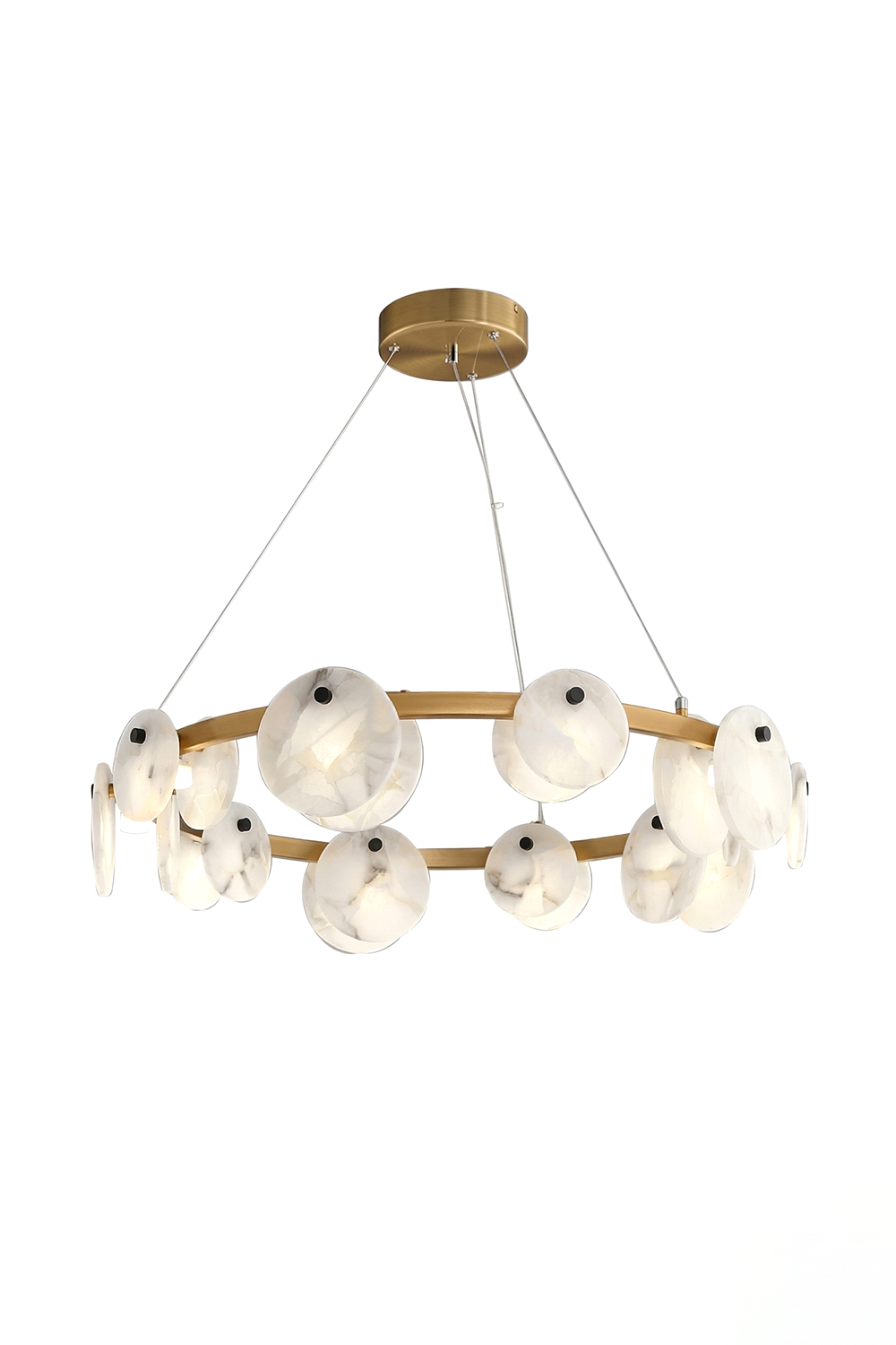 Alabaster Disc Ring Chandelier Samu Lamp