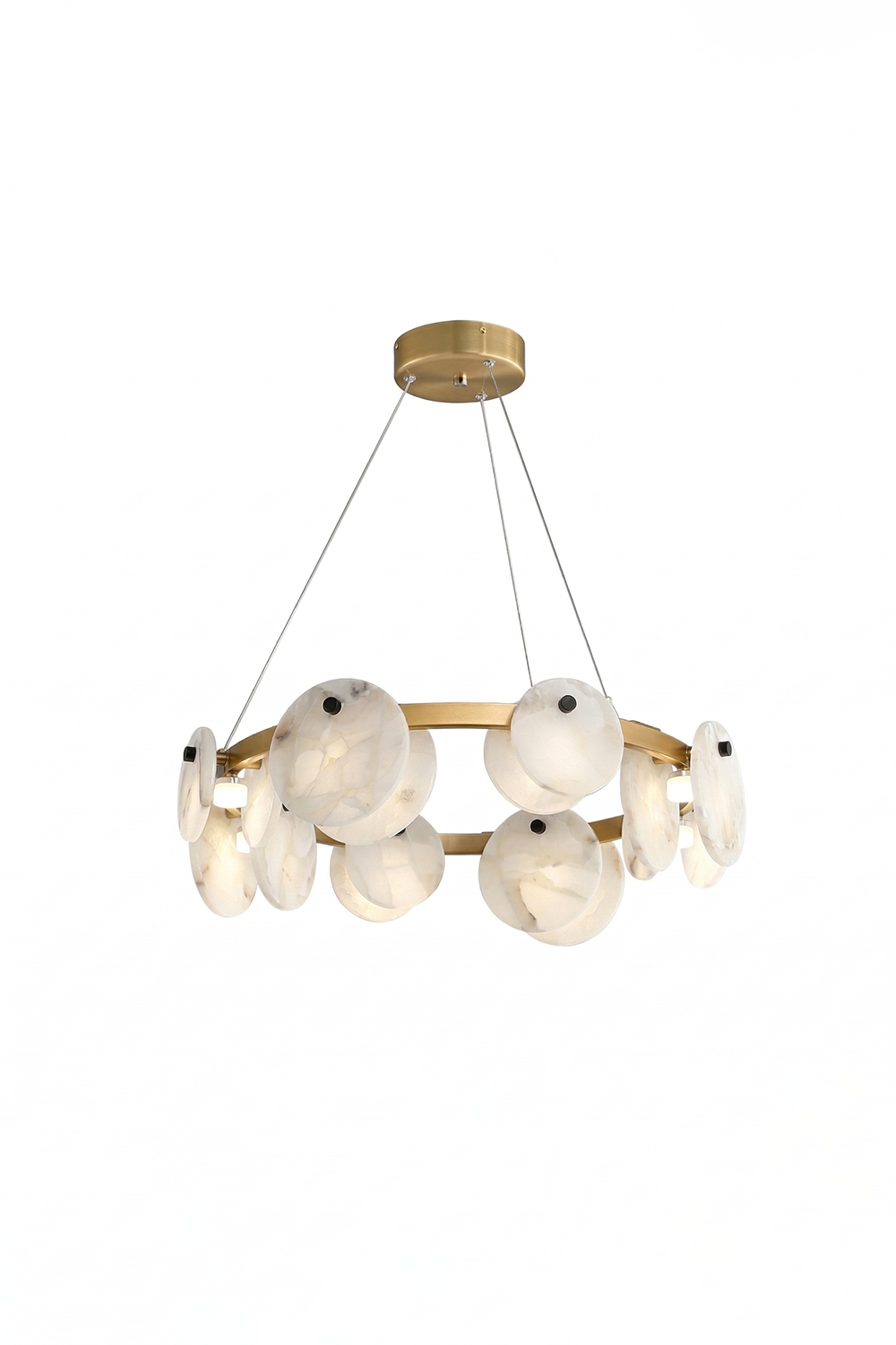 Alabaster Disc Ring Chandelier Samu Lamp