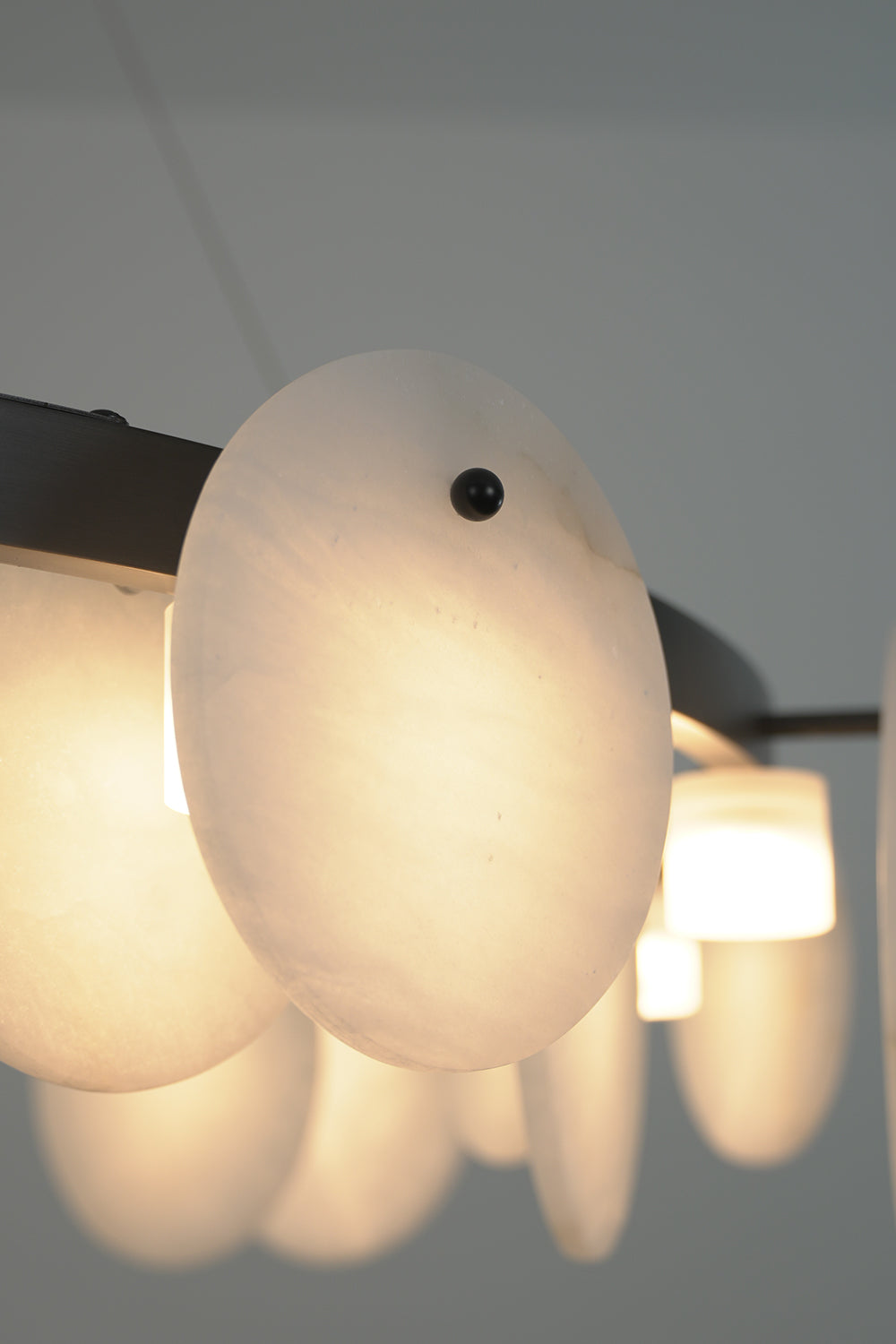 Alabaster Disc Ring Chandelier |Alabaster detail | Samu Lamp