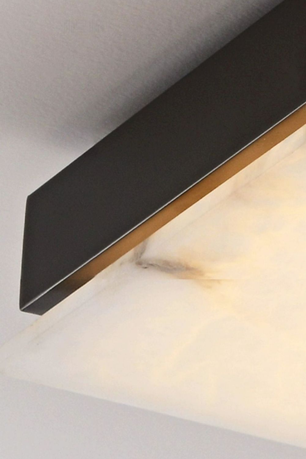 Alabaster Black Square Ceiling Lamp
