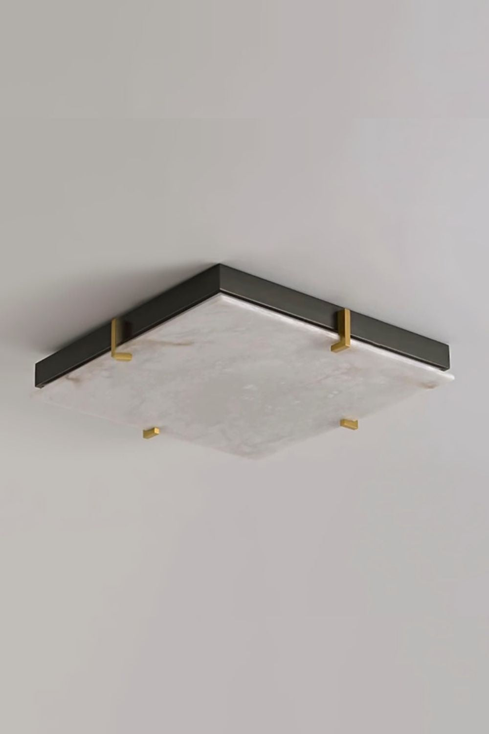Alabaster Black Square Ceiling Lamp