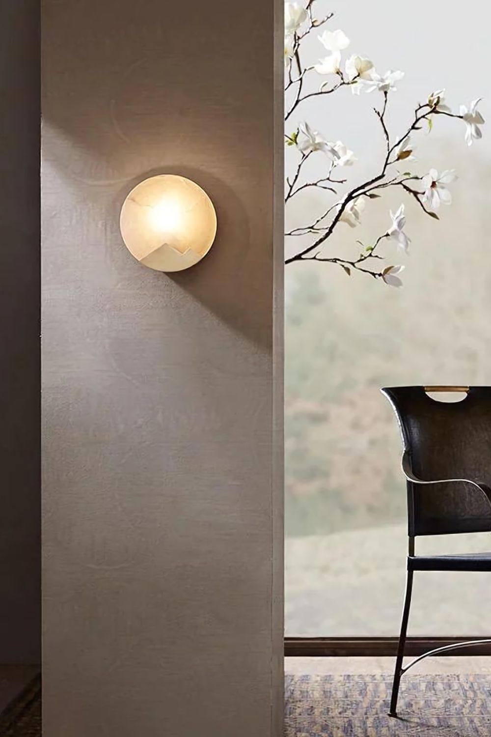 Alabaster Brass Wall Light - SamuLighting