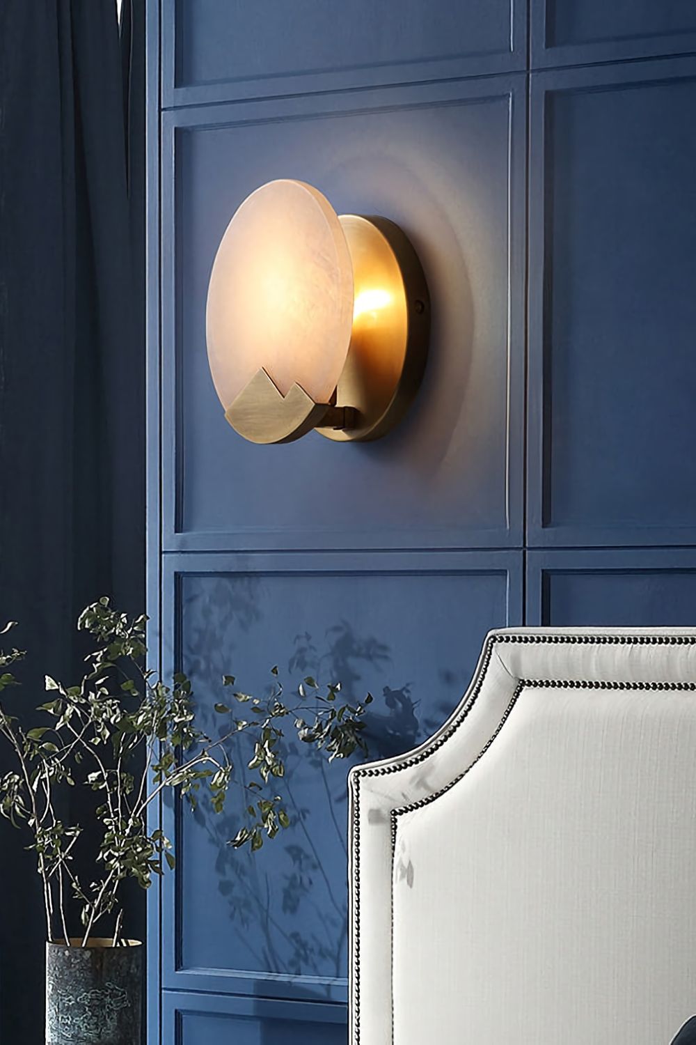 Alabaster Brass Wall Light - SamuLighting