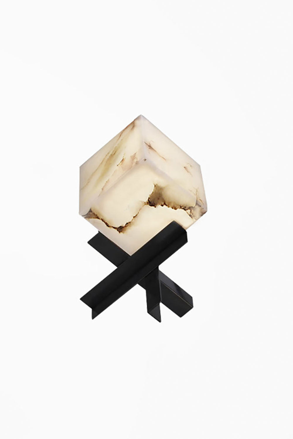 Alabaster Cubic Table Lamp