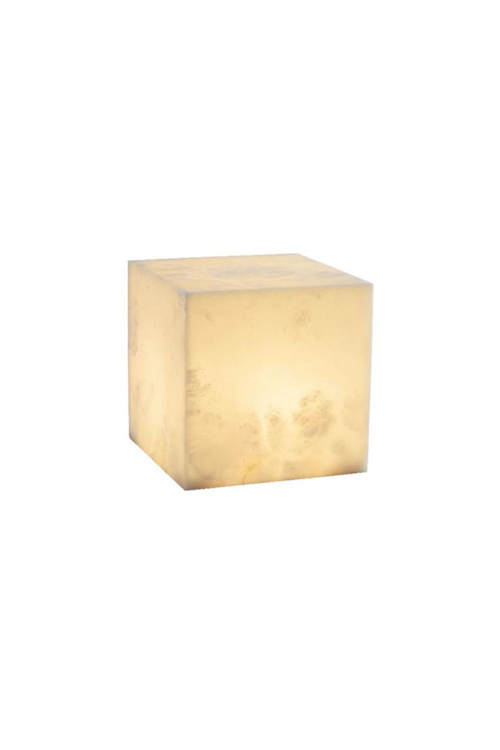 Alabaster Cubic Table Lamp