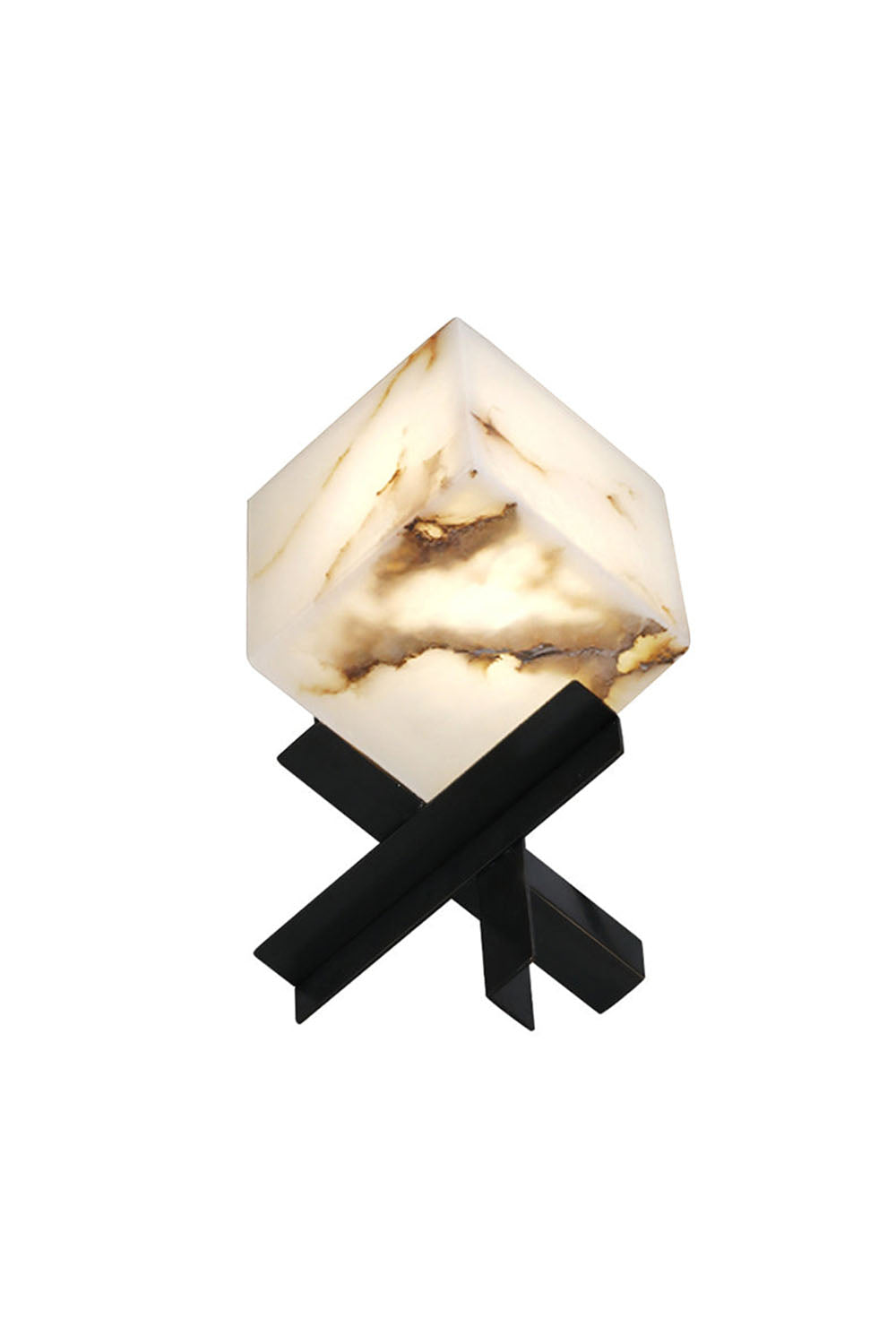 Alabaster Cubic Table Lamp