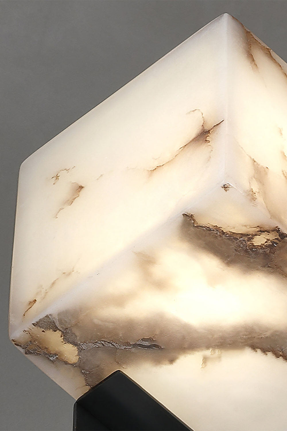 Alabaster Cubic Table Lamp