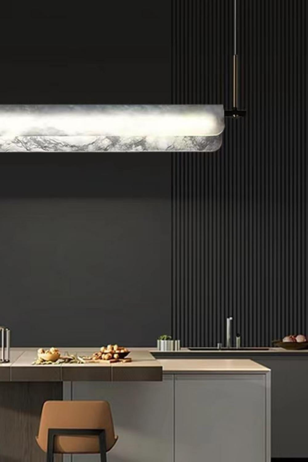 Alabaster Dining Linear Chandelier - SamuLighting