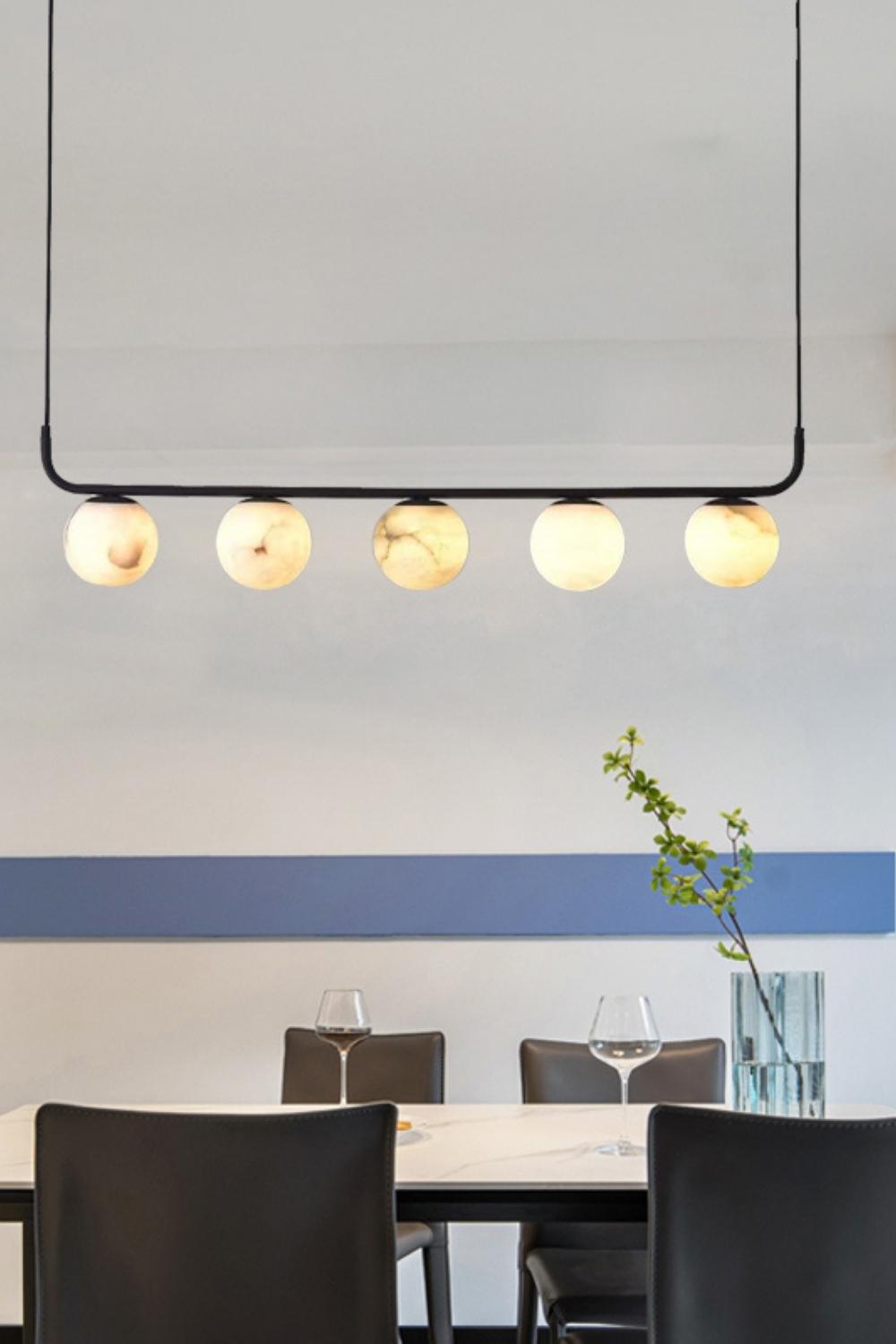 Alabaster Global Linear Pendant - SamuLighting