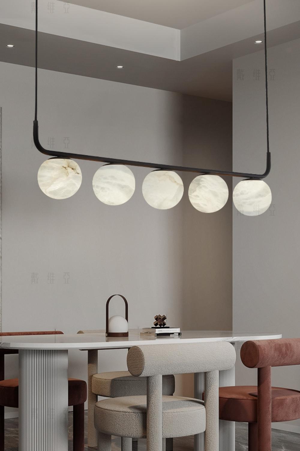 Alabaster Global Linear Pendant - SamuLighting