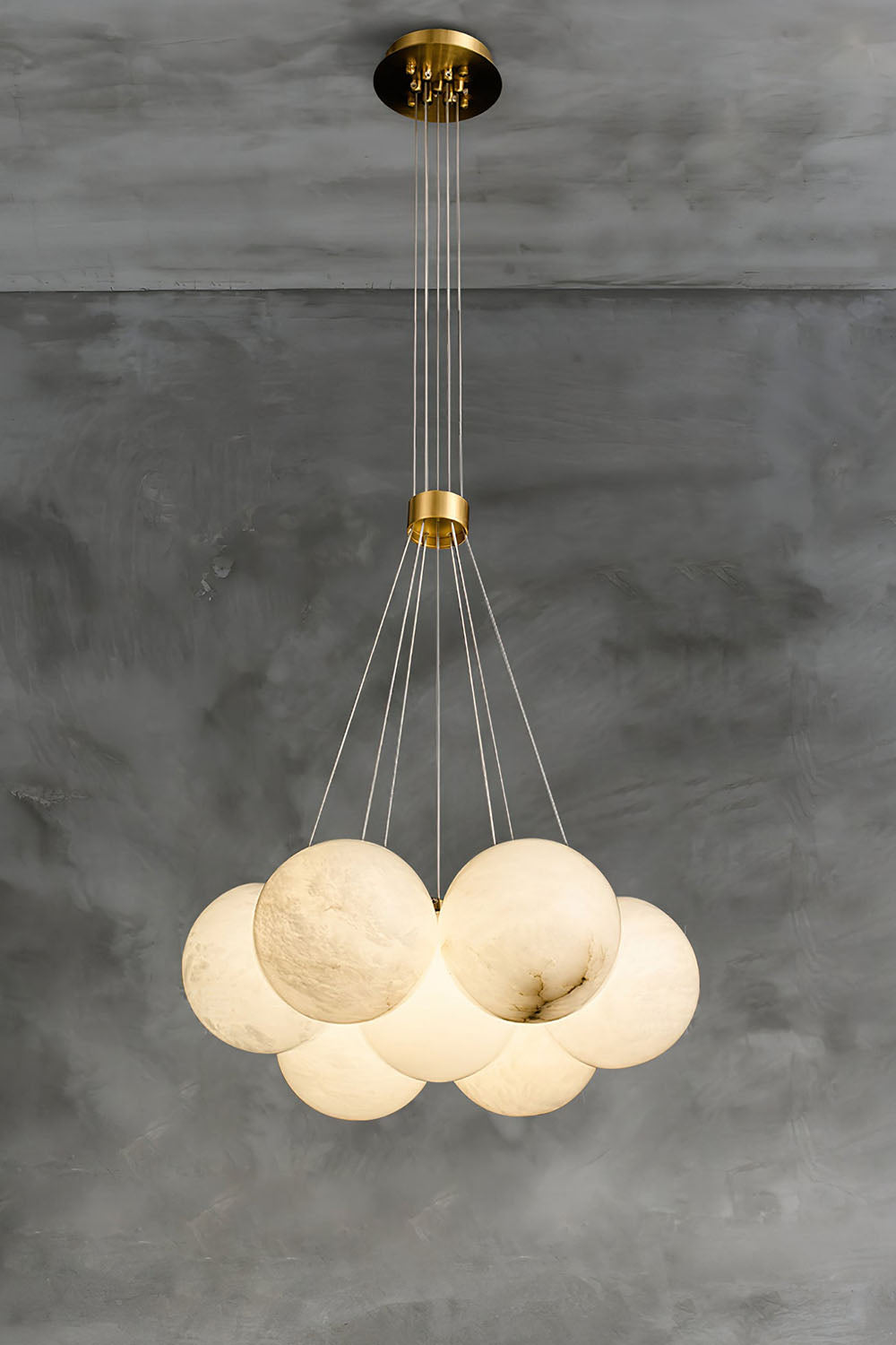 Alabaster Globe Clusters Chandeliers