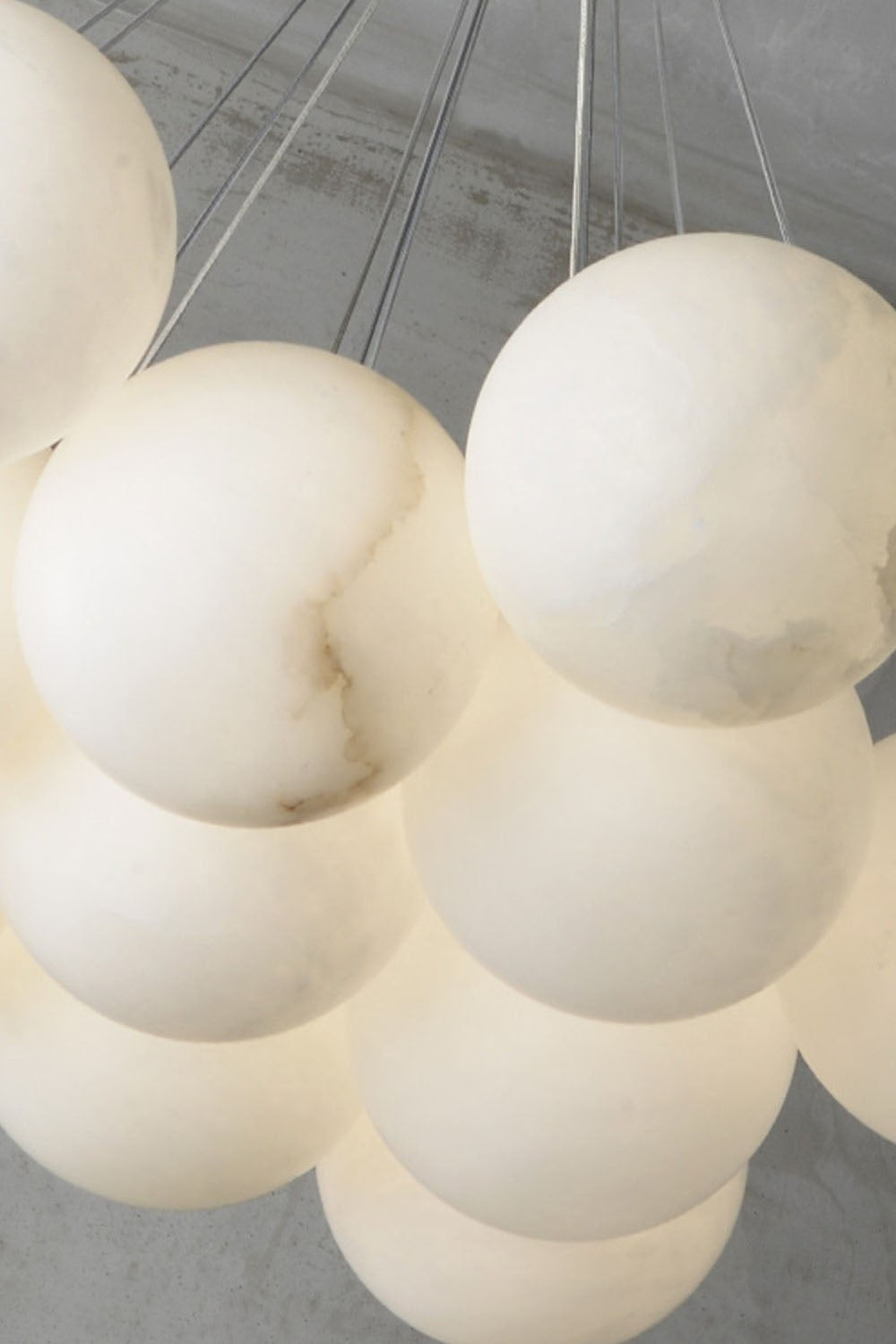 Alabaster Globe Clusters Chandeliers