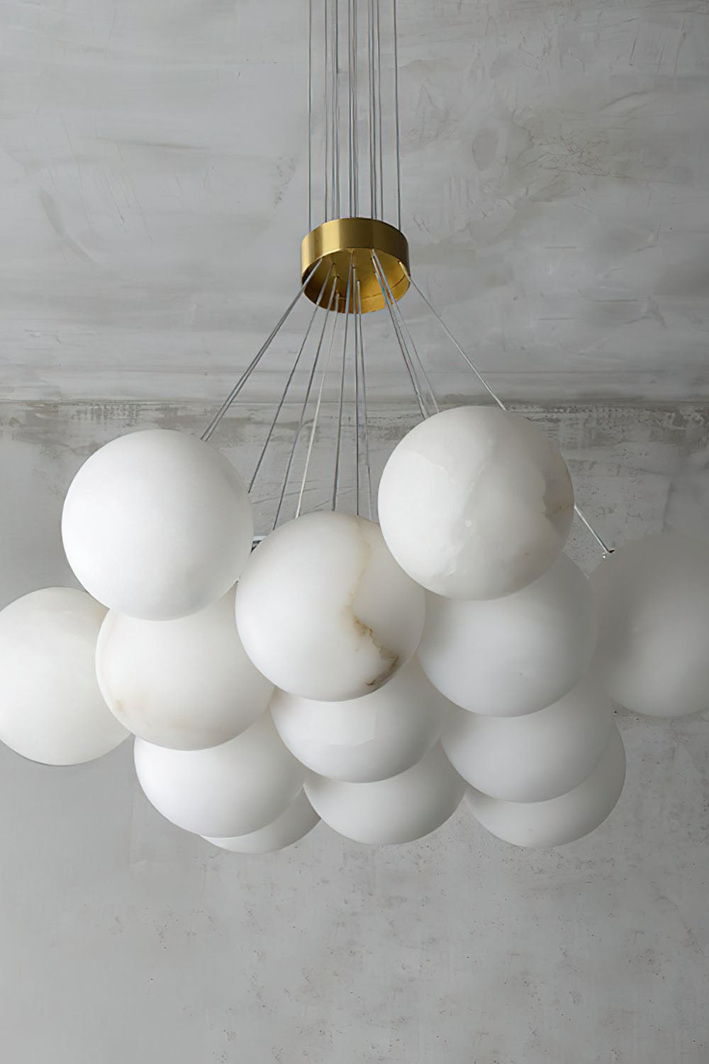 Alabaster Globe Clusters Chandeliers