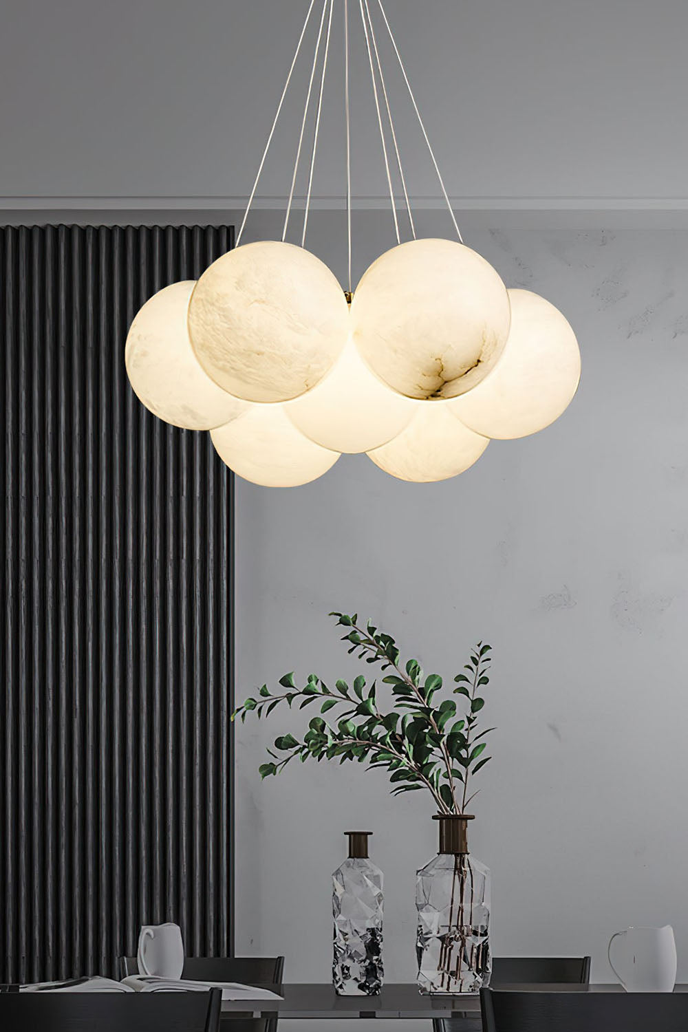 Alabaster Globe Clusters Chandeliers