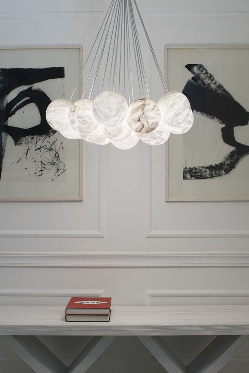 Alabaster Globe Clusters Chandeliers