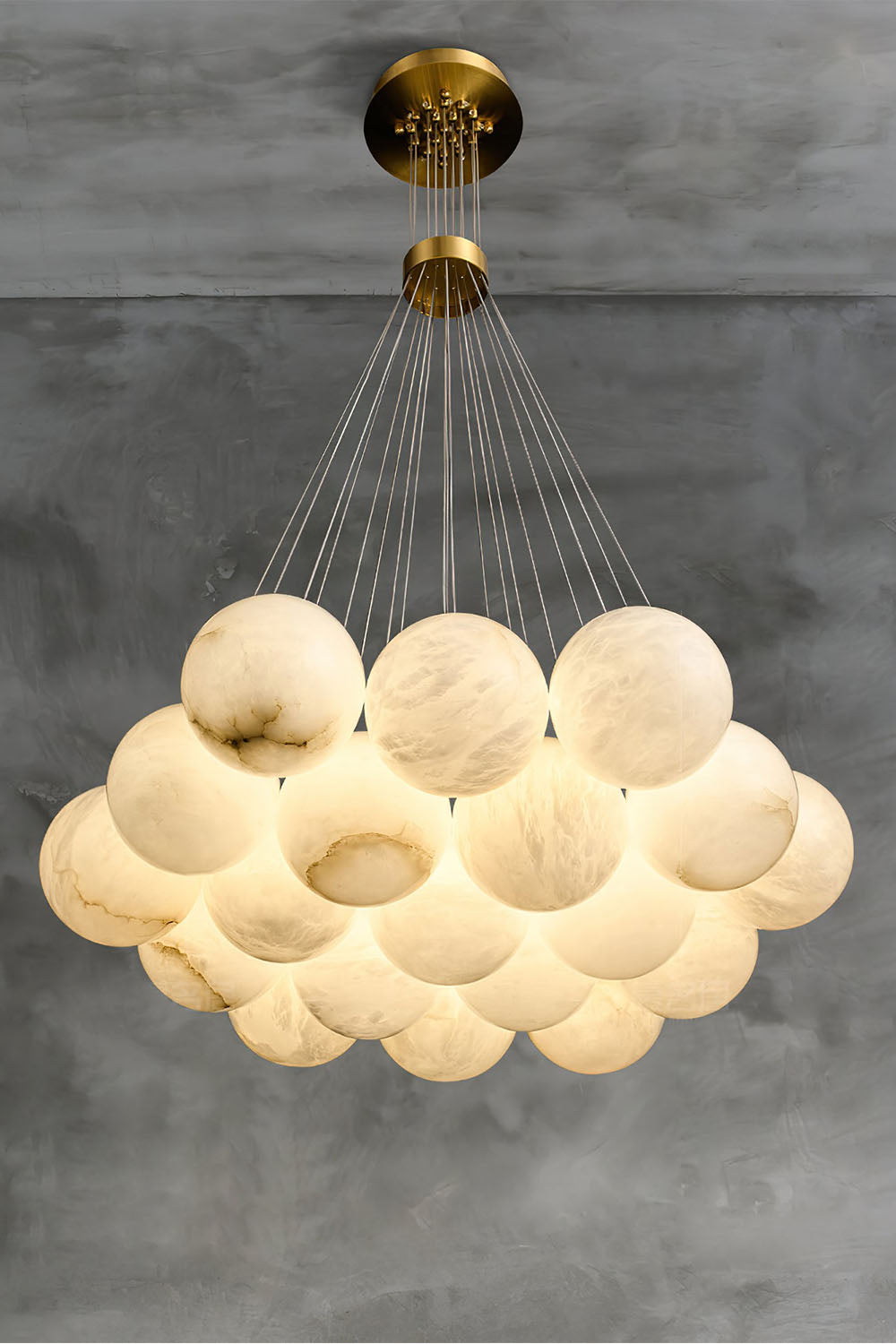 Alabaster Globe Clusters Chandeliers