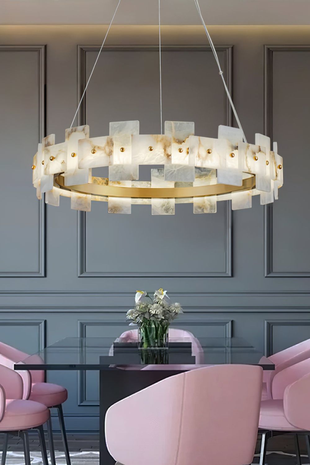 Alabaster Halo Chandelier - SamuLighting