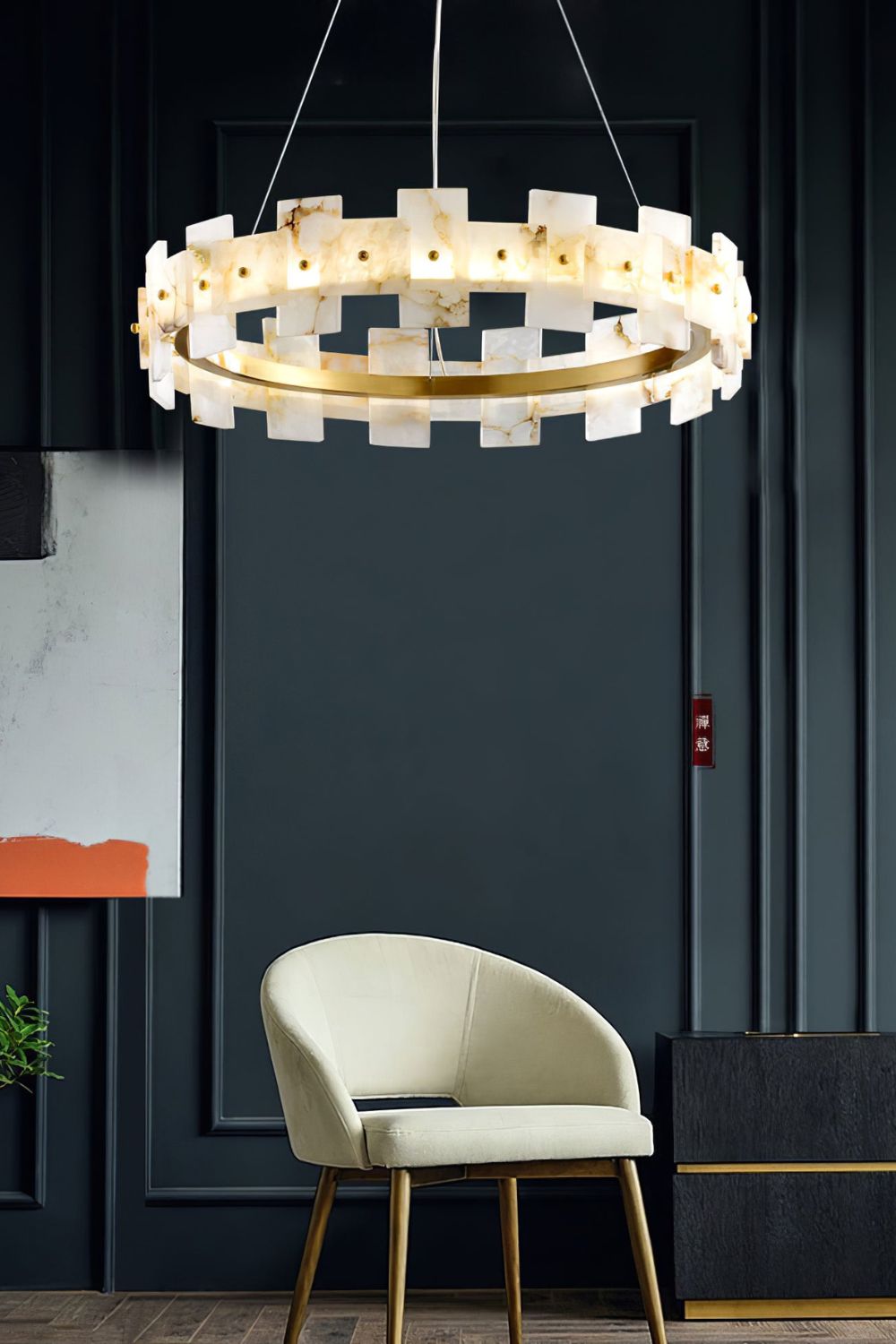 Alabaster Halo Chandelier - SamuLighting