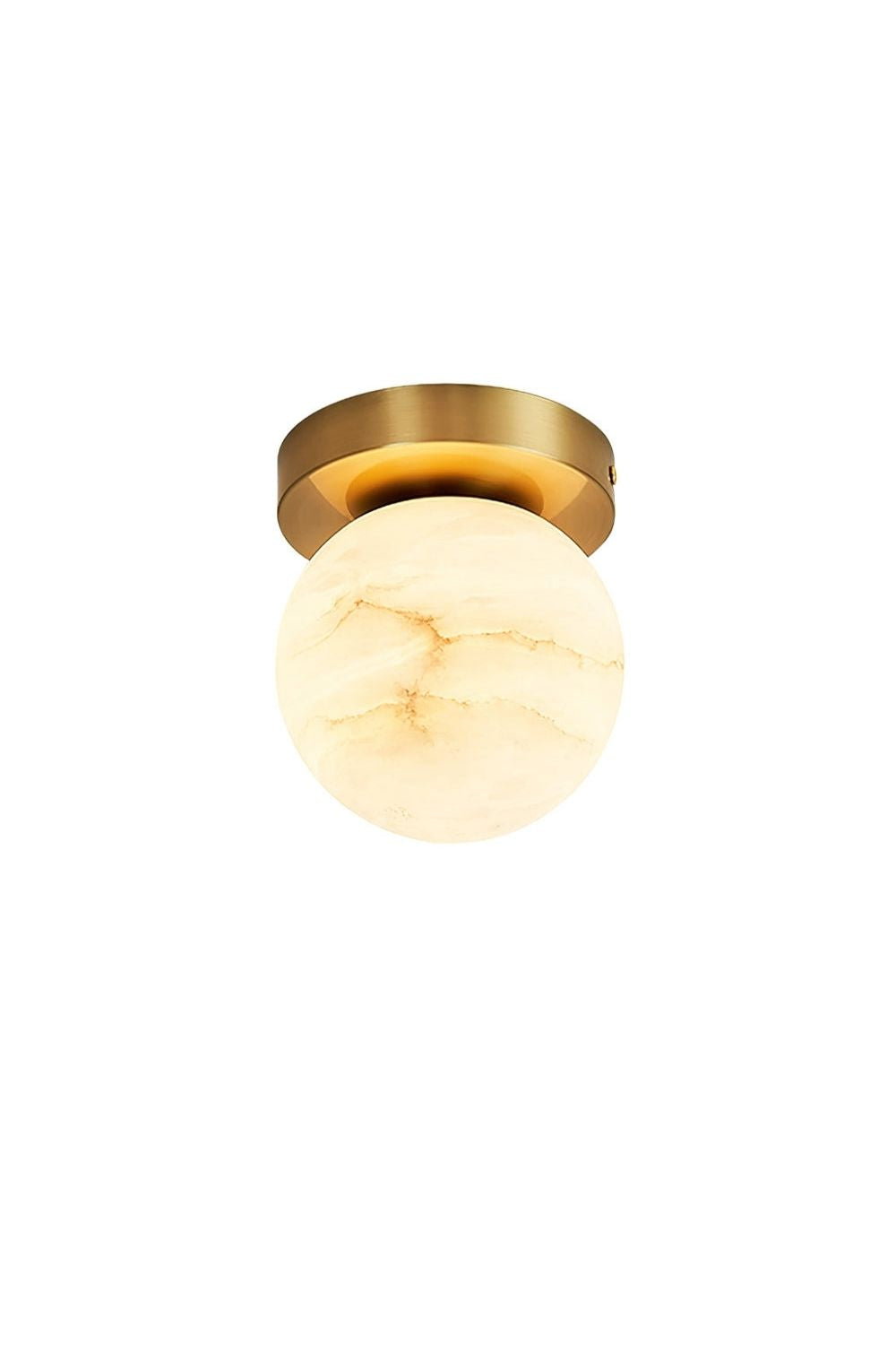 Alabaster Melange Brass Ceiling Light