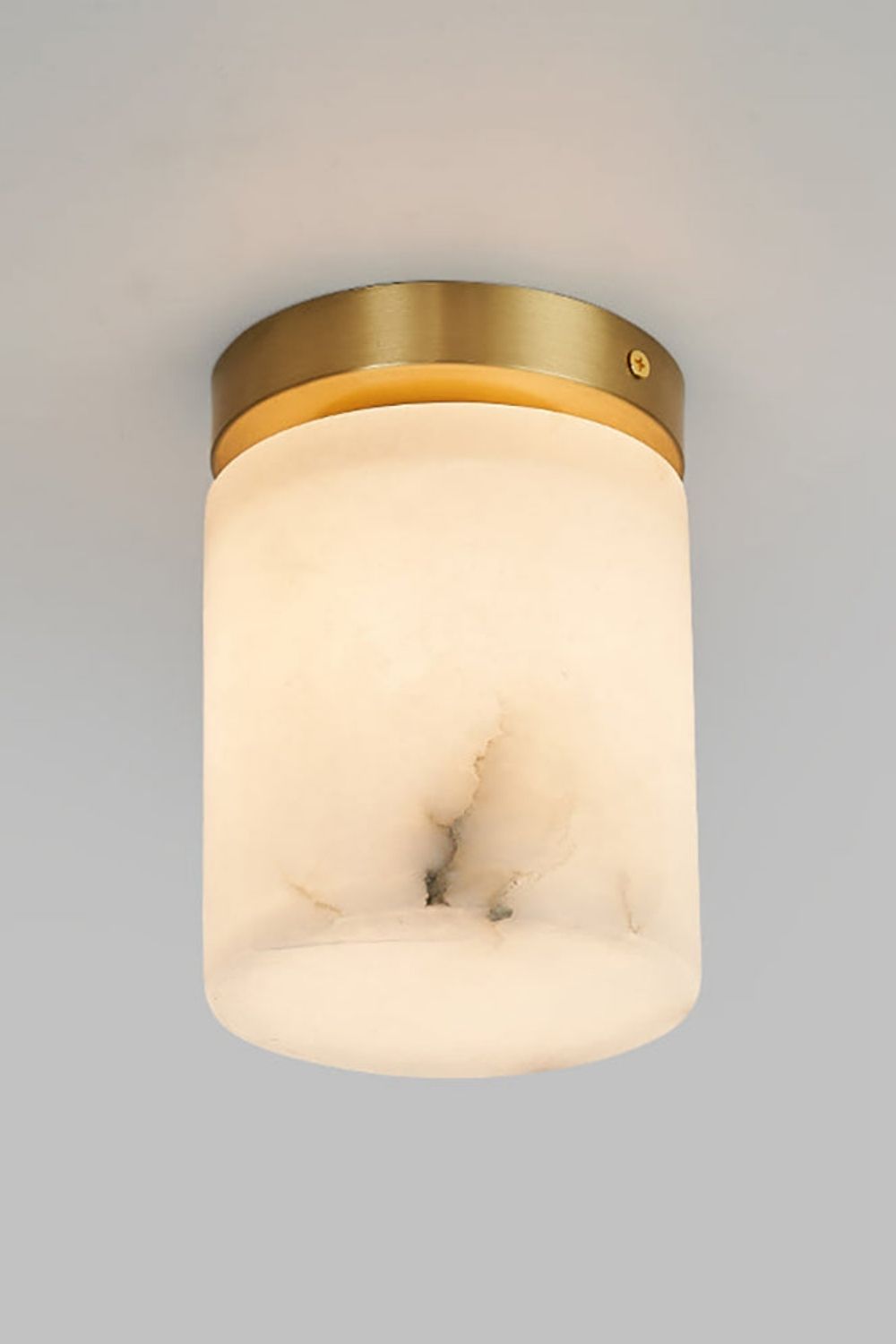 Alabaster Melange Brass Ceiling Light