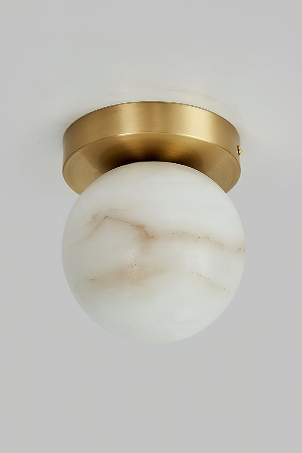Alabaster Melange Brass Ceiling Light