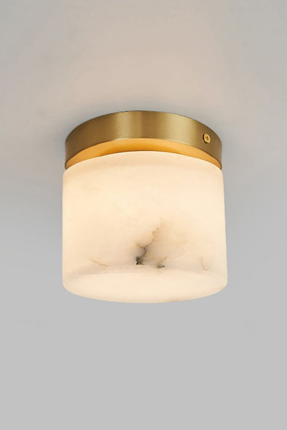 Alabaster Melange Brass Ceiling Light