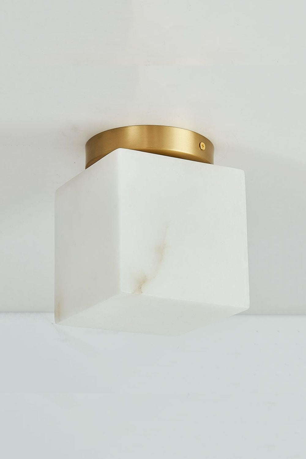 Alabaster Melange Brass Ceiling Light