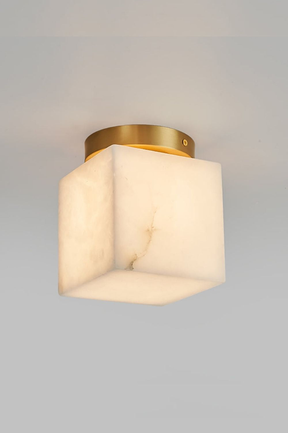 Alabaster Melange Brass Ceiling Light