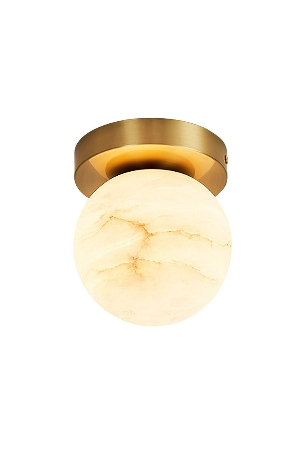 Alabaster Melange Brass Ceiling Light