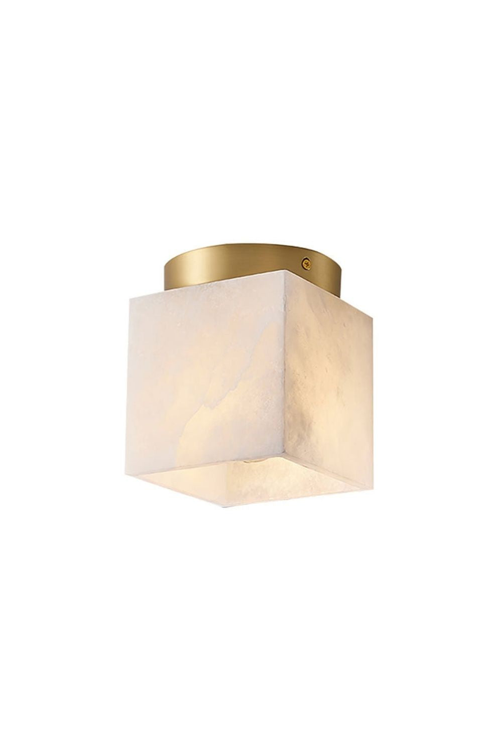 Alabaster Melange Brass Ceiling Light