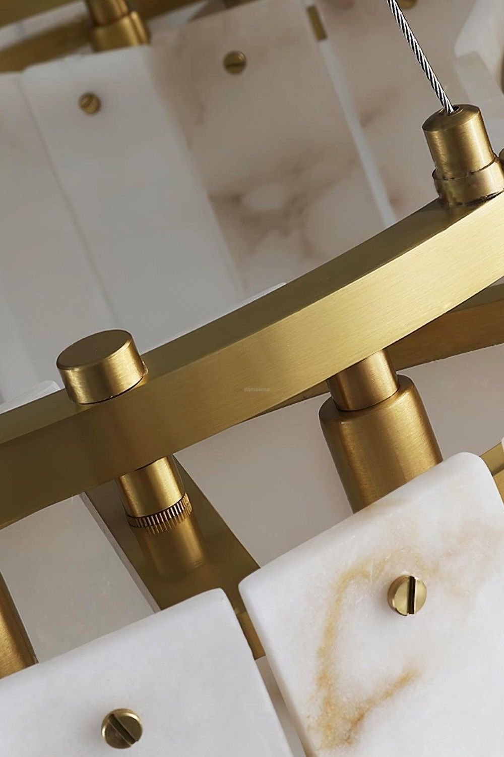 Alabaster Modern Brass Ceiling Lamp