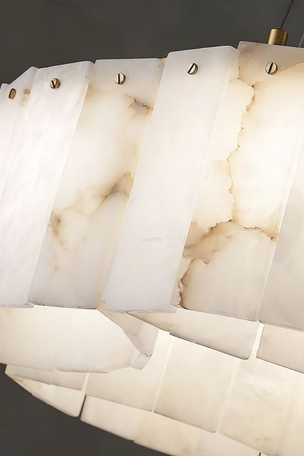 Alabaster Modern Brass Ceiling Lamp
