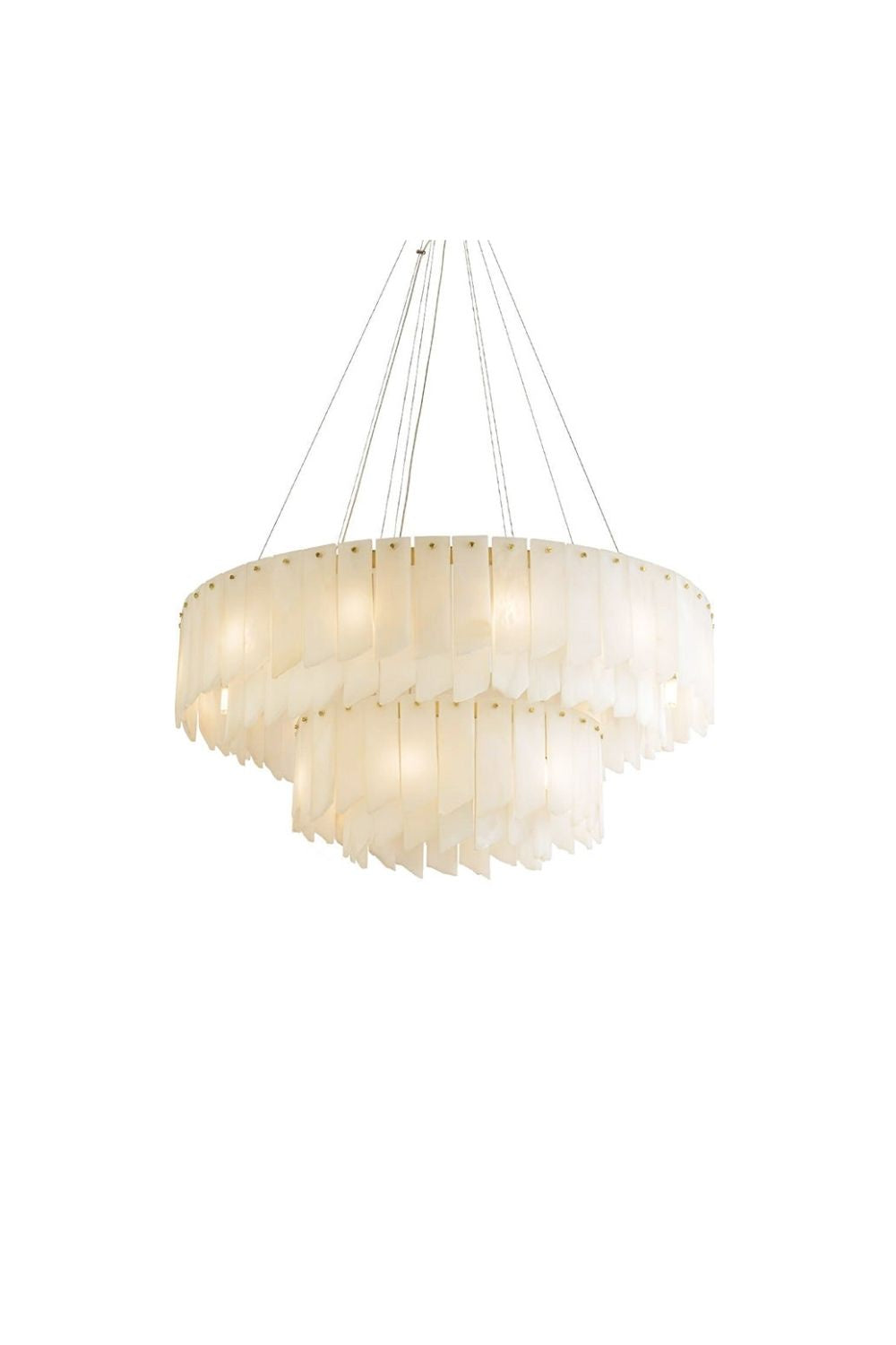 Alabaster Modern Cascade Tiered Chandelier