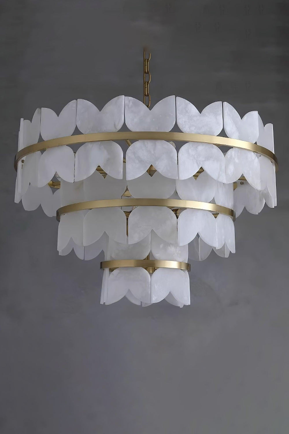 Alabaster Petal Tier Chandelier