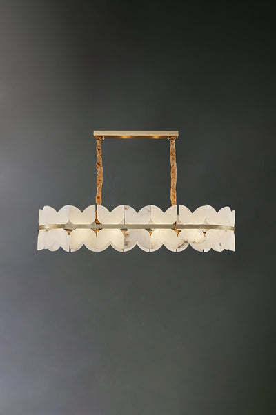 Alabaster Petal Tier Chandelier