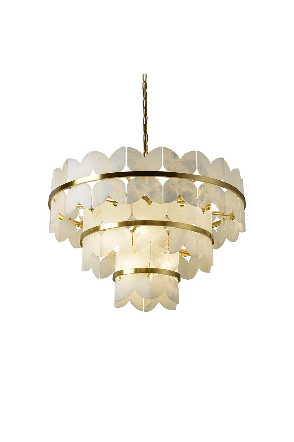 Alabaster Petal Tier Chandelier