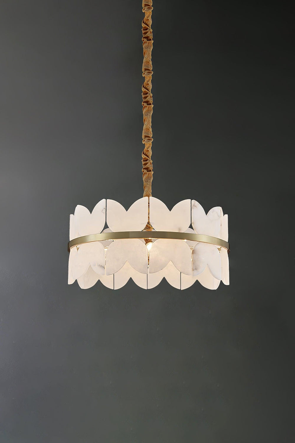 Alabaster Petal Tier Chandelier