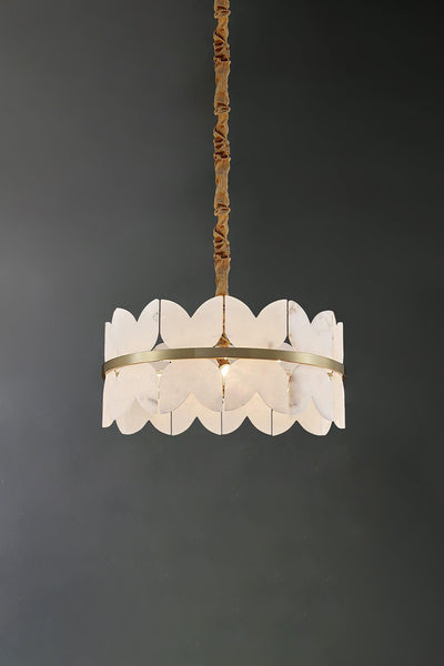 Alabaster Petal Tier Chandelier