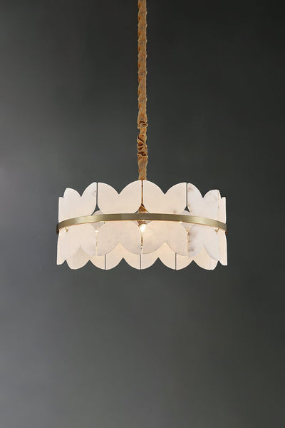 Alabaster Petal Tier Chandelier