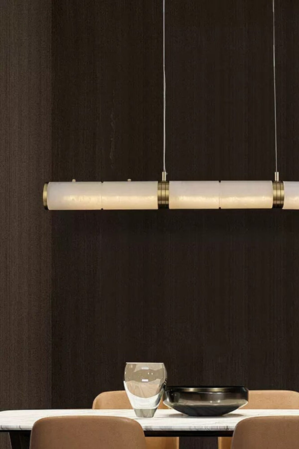 Alabaster Pillar Linear Chandelier - SamuLighting