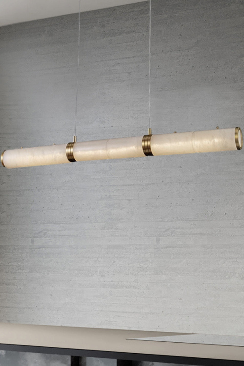 Alabaster Pillar Linear Chandelier - SamuLighting