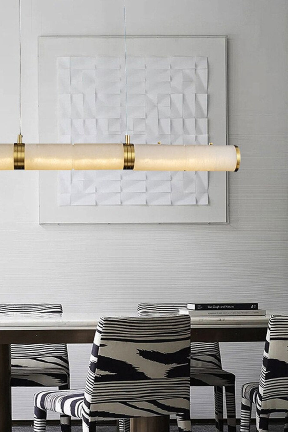 Alabaster Pillar Linear Chandelier - SamuLighting