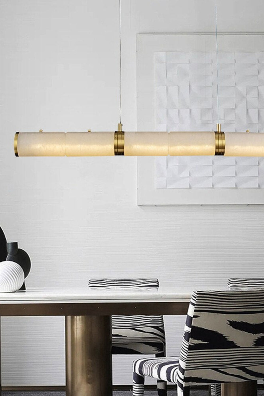 Alabaster Pillar Linear Chandelier - SamuLighting