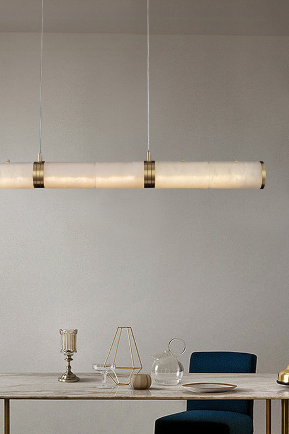 Alabaster Pillar Linear Chandelier - SamuLighting