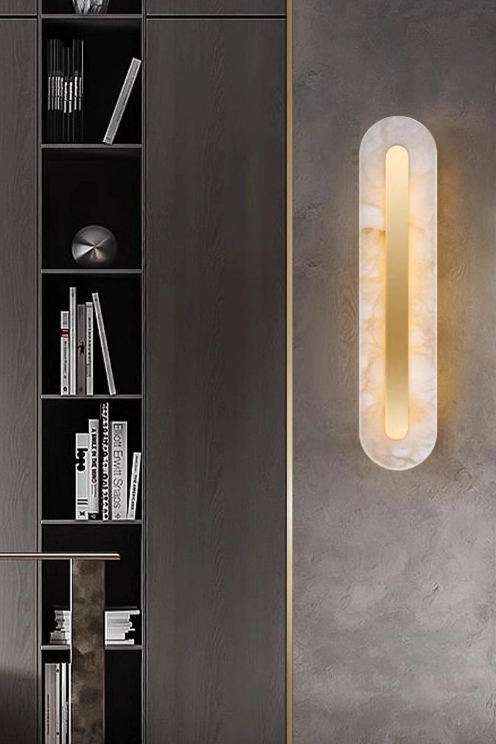Alabaster Rounded Wall Lamp